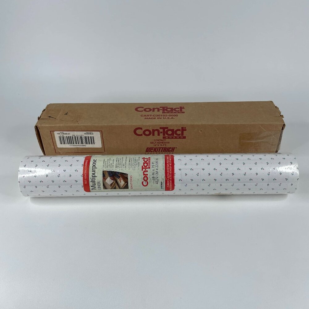 75 Ft Contact Paper Pink Rosebud Roses Floral Vinyl Liner Peel Stick Cottagecore